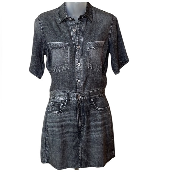 rag & bone Liquid Miramar Tencel Denim Shirt Dress Size Small like-new condition - Picture 6 of 12